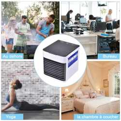COSMOERY Mobile Klimaanlage Mini Luftk&uuml;hler 3 in1 Air Cooler USB Ventilator wei&szlig;