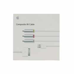Apple Composite AV Kabel Komponentenkabel USB 30 Pin A-2458 Video wei&szlig; 