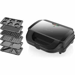 ETA Sandwichmaker 6 in 1 ETA Sorento Plus Antihaftbeschichtete Platten 900W schwarz