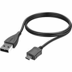 HAMA Micro-USB Ladekabel Datenkabel 1m micro-USB USB-A Schwarz