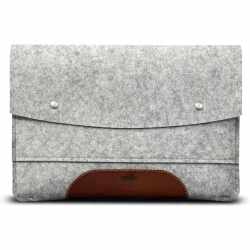 Pack &amp; Smooch Hampshire Schutzh&uuml;lle MacBook Pro 16&quot; Wollfilz Cover Case grau