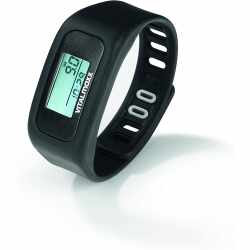 Vitalmaxx Fitnessarmband Fitness Tracker Sportlich LCD Display GPS schwarz