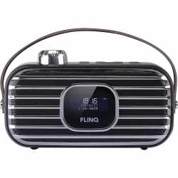 FlinQ DAB + Retro Radio Wireless Speaker Bluetooth...