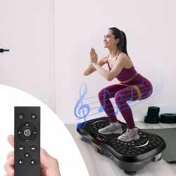 EVOLAND Vibrationsplatte 3D Fitnesstrainer Heimtraining 150 kg Bluetooth schwarz