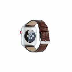 Networx Apple Watch Croco Band Armband Apple Watch 42/44 mm braun silber