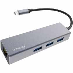 Networx USB 3.0 Hub Adapter USB C auf 3 x USB A 3.0...