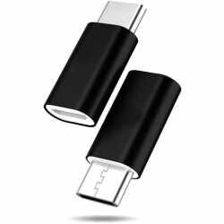 Adapter Micro USB auf USBC Type-C Ladekabel Erweiterung Samsung Apple schwarz