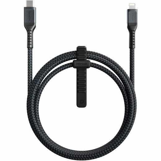 Nomad Rugged USB C Lightning Kabel f&uuml;r Apple iPhone und iPad 1,5 m Kabel schwarz