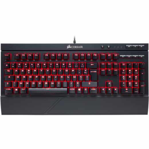 CORSAIR Gaming K68 MX Red Gaming Tastatur FR (Franz&ouml;sisch) schwarz rot 