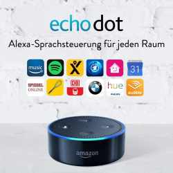 Amazon Echo Dot 2. Gen Smart Speaker WLAN Bluetooth Lautsprecher Alexa schwarz