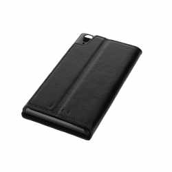 Networx Schutzh&uuml;lle Smartphonetasche Backcover Leder Case Sony Xperia schwarz - neu