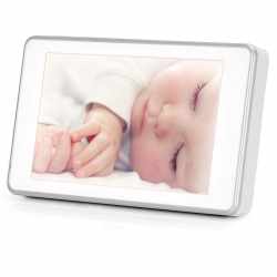 Alecto DIVM-770 Babymonitor mit Kamera 7 Zoll Touchscreen Smartphone App wei&szlig;