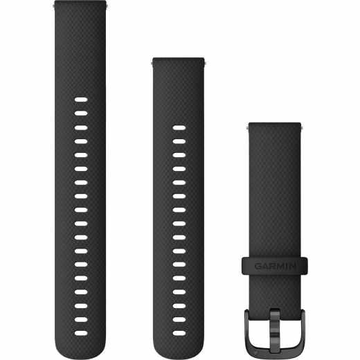 Garmin Schnellwechsel Armband 18mm Fitnesstracker-Armband Silikon schwarz