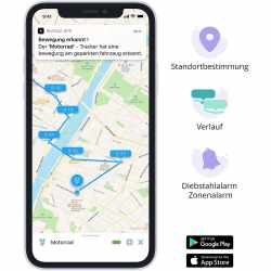 Invoxia GPS Tracker ohne SIM-Karte für Auto Motorrad...