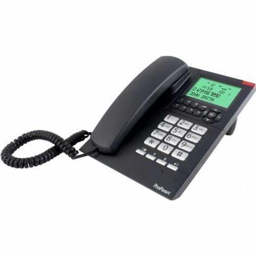 Profoon TX-325 B&uuml;rotelefon mit Display Tischtelefon Heimtelefon schwarz
