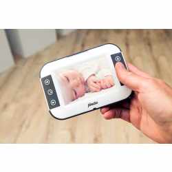 Alecto DVM-325 Babyphone Video 3,5 Zoll Monitor Vibrationsalarm wei&szlig; grau