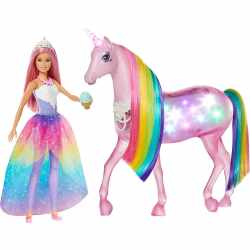 Barbie GWM78 - Dreamtopia Magisches Zauberlicht Einhorn...