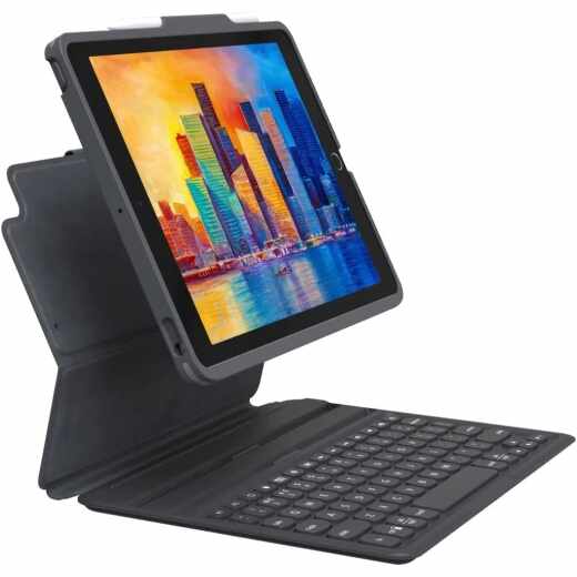 ZAGG Pro Keys Tastatur-Case f&uuml;r iPad 10,2 Zoll QWERTZ deutsch schwarz grau