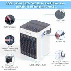 Manwe Mobile Klimager&auml;te Luftk&uuml;hler Mini Air Cooler USB Verdunstungsk&uuml;hler wei&szlig;