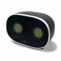 XQISIT Retro Speaker 10W Bluetooth Lautsprecher Musik LED-Lichteffekten schwarz