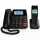 Fysic Telefon und Mobilteil DECT Combo Phone Seniorentelefon schwarz