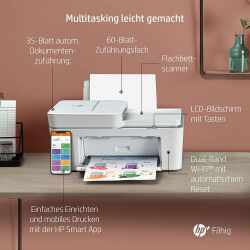 HP DeskJet Plus 4120e 3in1 Drucker Tintenstrahl-Multifunktionsdrucker wei&szlig;