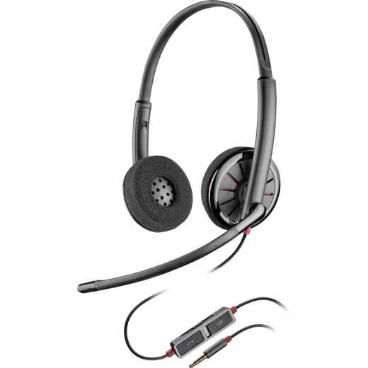 Plantronics Headset Blackwire C225 Kopfb&uuml;gel Headset binaural 3,5 mm schwarz