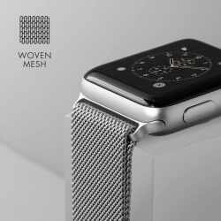Laut Steel Loop Apple Watch Armband Smartwatch Edelstahl Armband 42/44/45mm silber