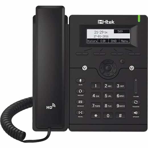 tiptel Htek UC902 VoIP-Telefon schnurgebunden PoE 132 x 48 LCD Display schwarz