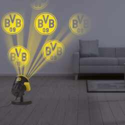 BVB LED-Motivstrahler mit BVB Logo 7,5W Projektor Fanartikel schwarz gelb