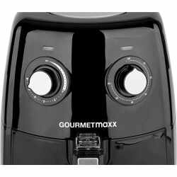 GOURMETmaxx Hei&szlig;luft Fritteuse XL 1500W 2,5L Air Fryer schwarz silber