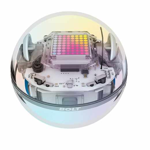 Sphero Bolt App-f&auml;higer Roboterball Programmierball Infrarot LED-Matrix transparent