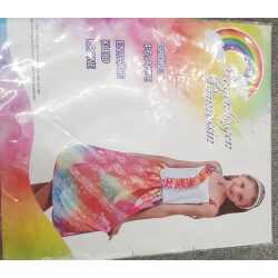 Kinder Kostüm Regenbogenprinzessin 4-6 Jahre