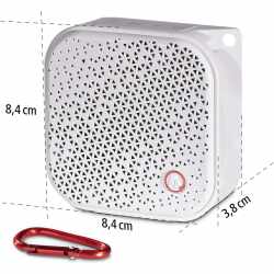 Hama Bluetooth Lautsprecher Pocket 2.0 wasserdicht 3,5 W mobiler Lautsprecher wei&szlig;