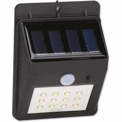 Grundig Solar LED-Wandleuchte Bewegungsmelder bis 5 m Au&szlig;enleuchte schwarz