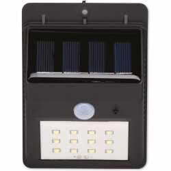 Grundig Solar LED-Wandleuchte Bewegungsmelder bis 5 m Au&szlig;enleuchte schwarz