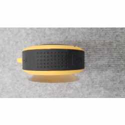 Bluetooth Lautsprecher schwarz gelb wasserfest mit Saugnapf
