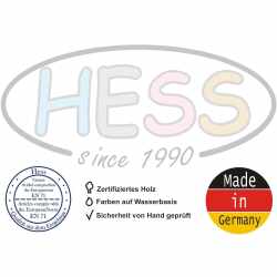 Hess Messlatte B&auml;r Kindermesslatte Holz Messskala von 79 bis 152 cm mehrfarbig