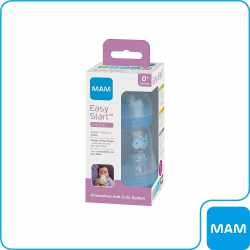 MAM Easy Start Anti-Colic Babyflasche 160 ml Milchflasche Gr&ouml;&szlig;e 1 ab der Geburt blau