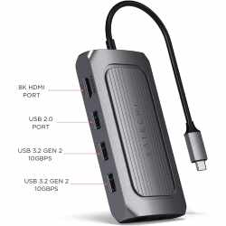 Satechi USB4 Multiport&nbsp;Dock Adapter 8K HDMI USB-Dockingstation schwarz