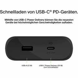 Belkin Powerbank USB-C 20000 mAh 30W Mobile Powerbank Ladeger&auml;t schwarz
