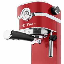 ETA Espressomaschine im Retro Design STORIO Siebtr&auml;germaschine Wassertank 750ml rot