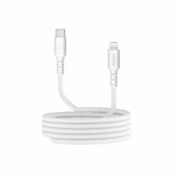 Networx Soft Silikon Daten- und Ladekabel USB-C zu Lightning Kabel 1m wei&szlig;