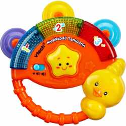 VTech Baby Musikspa&szlig; Tamburin &ndash; Elektronisches Spielzeug mit Musik und Ger&auml;uscheffekten &ndash; F&uuml;r Kinder von 9-36 Monaten