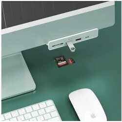 Hyper HyperDrive 6-in-1 USB-C Hub iMac 24&quot; 2021 USB-Dockingstation wei&szlig;