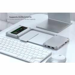Satechi USB-C Slim Dock iMac 24 Zoll USB-Dockingstation silber