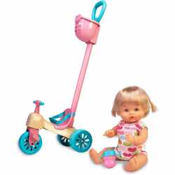 NENUCO - Dreirad, Spielzeug mit Kinderpuppe f&uuml;r Babys, Zubeh&ouml;r und Dreirad mit R&auml;dern und G&uuml;rtel