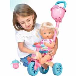 NENUCO Dreirad Spielzeugset Inklusive Puppe Spielzeugpuppe