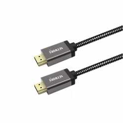 Networx HDMI auf HDMI Datenkabel Textilkabel &Uuml;bertragungskabel 1m schwarz wei&szlig;