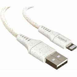 Networx Greenline Daten- und Ladekabel USB-A auf Lightning 1m wei&szlig; grau
